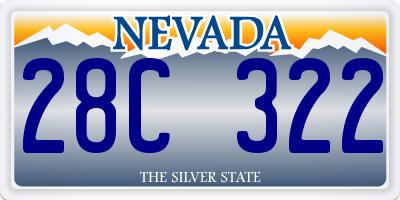 NV license plate 28C322