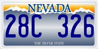 NV license plate 28C326