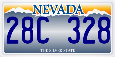 NV license plate 28C328