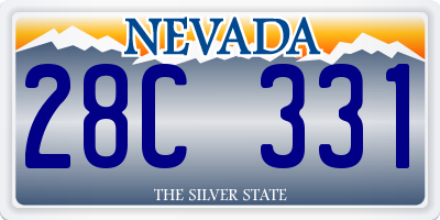 NV license plate 28C331