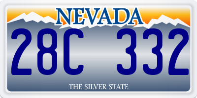 NV license plate 28C332