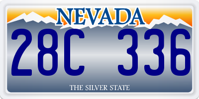 NV license plate 28C336