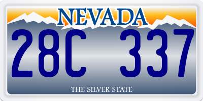 NV license plate 28C337