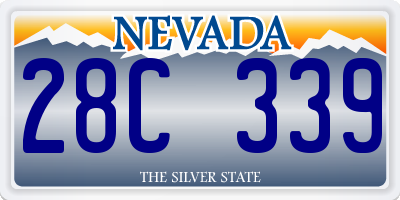 NV license plate 28C339