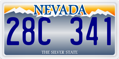 NV license plate 28C341