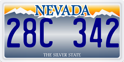NV license plate 28C342