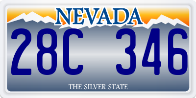 NV license plate 28C346