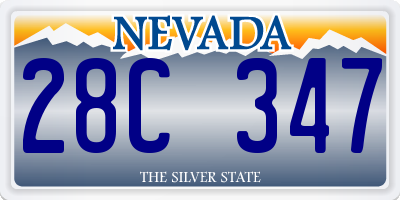 NV license plate 28C347