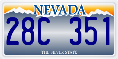 NV license plate 28C351