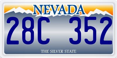 NV license plate 28C352
