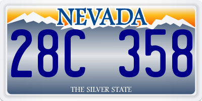 NV license plate 28C358