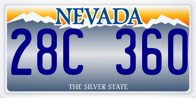 NV license plate 28C360