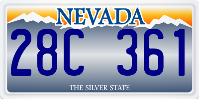 NV license plate 28C361