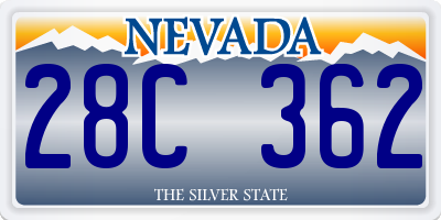 NV license plate 28C362