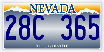 NV license plate 28C365