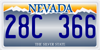 NV license plate 28C366