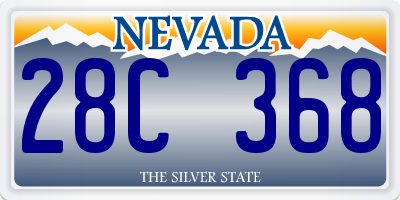 NV license plate 28C368