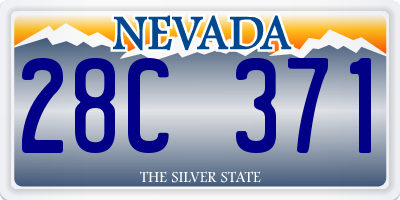 NV license plate 28C371