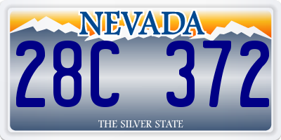 NV license plate 28C372