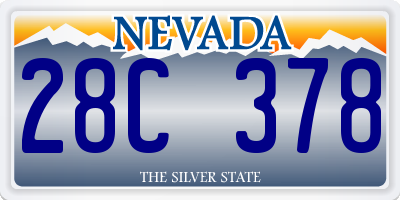 NV license plate 28C378