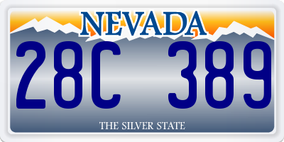 NV license plate 28C389