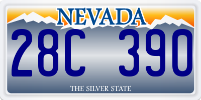 NV license plate 28C390