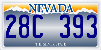 NV license plate 28C393