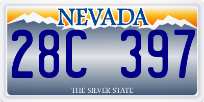 NV license plate 28C397