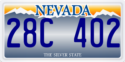 NV license plate 28C402