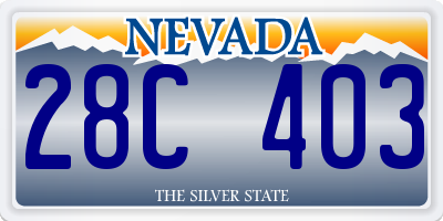 NV license plate 28C403