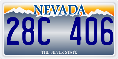 NV license plate 28C406