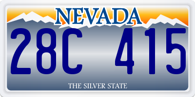 NV license plate 28C415