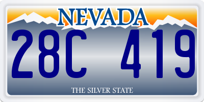 NV license plate 28C419