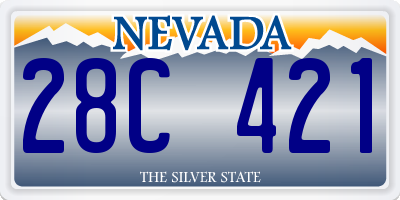 NV license plate 28C421