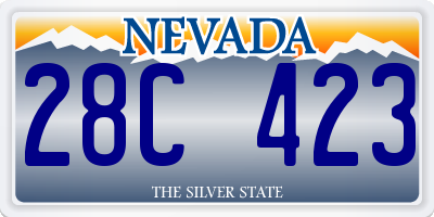 NV license plate 28C423