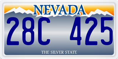 NV license plate 28C425