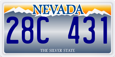 NV license plate 28C431
