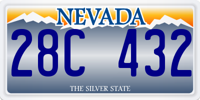 NV license plate 28C432