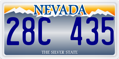 NV license plate 28C435