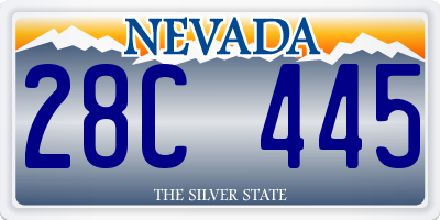 NV license plate 28C445