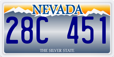 NV license plate 28C451