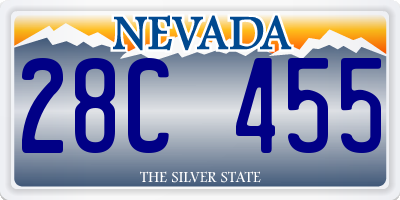 NV license plate 28C455