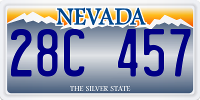 NV license plate 28C457