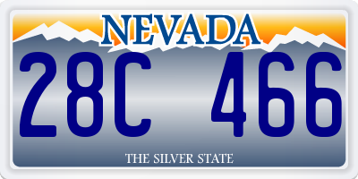 NV license plate 28C466