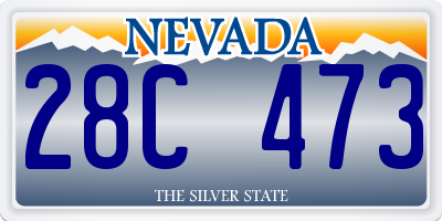 NV license plate 28C473