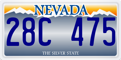 NV license plate 28C475