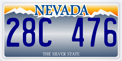 NV license plate 28C476