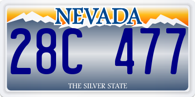 NV license plate 28C477