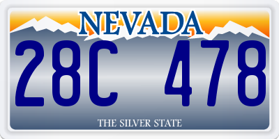 NV license plate 28C478