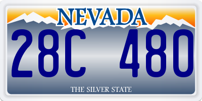 NV license plate 28C480